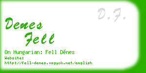 denes fell business card